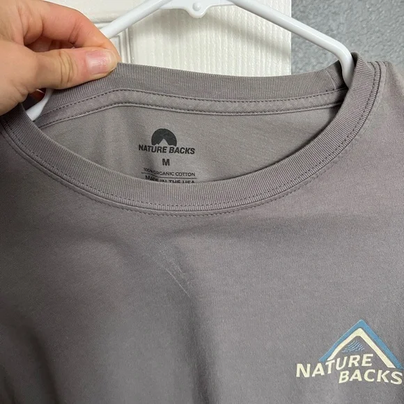 Nature Backs Grey Long Sleeve T Shirt Size M - Picture 5 of 5